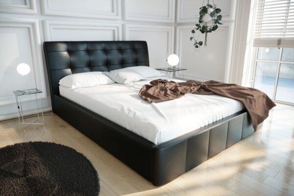 Pesukastiga voodi Heaven 180x200 cm, must