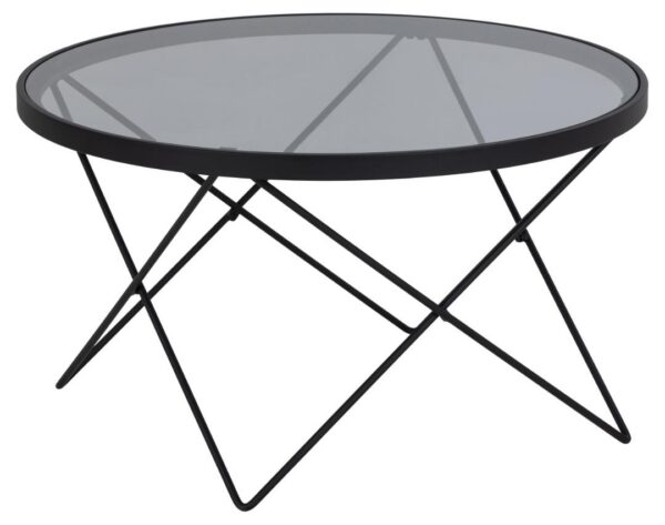 Diivanilaud CUXTON ümmargune, suitsetatud klaas