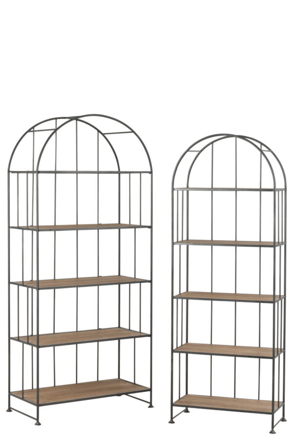 Riiul CARAMBO 2tk ümmarguste pealispindadega, pruun