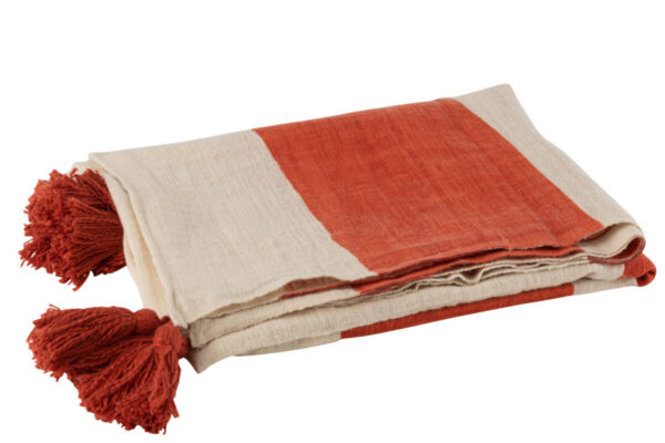 Pleed BEACH GROOVES 135x185cm, oranž/kollane