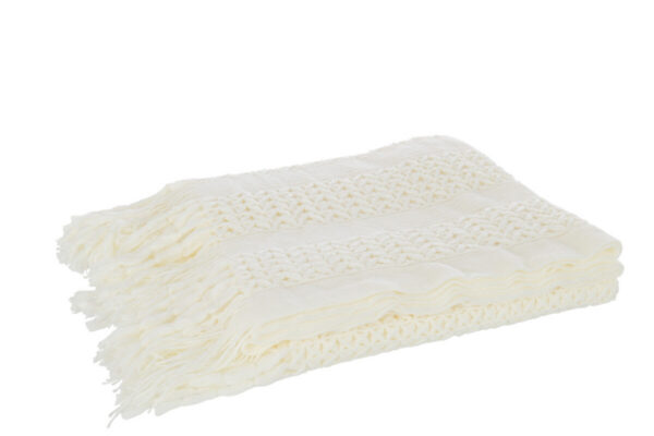 Pleed KNITTED 130x160cm, valge
