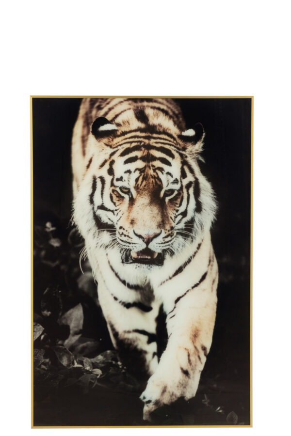 Seinadekoor TIIGER 120x80 cm, must/kuldne