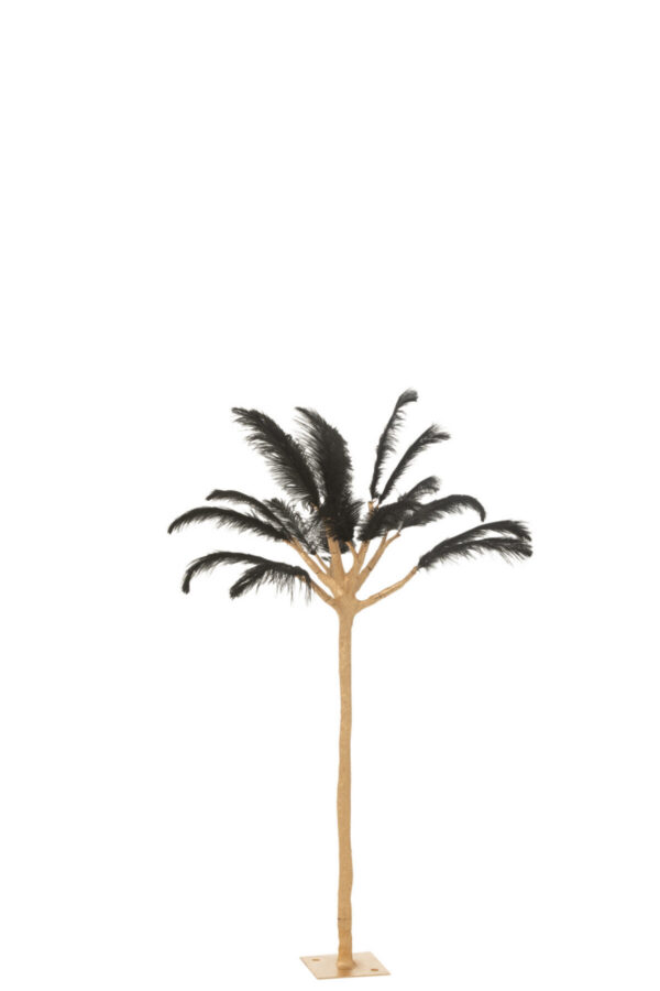 Kunstpuu FEATHERS kõrgus 120cm, must/kuldne