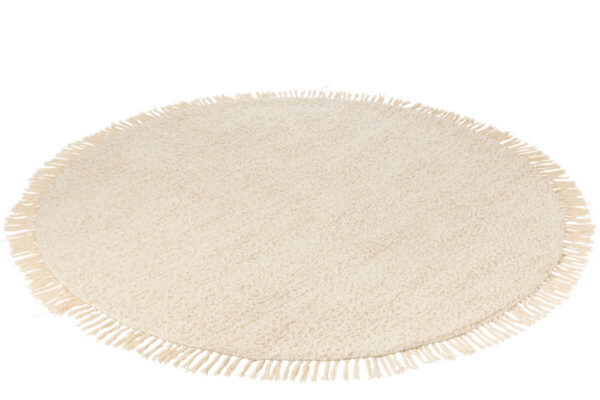 Vaip FRANK Ø200cm ümmargune servadega, beež