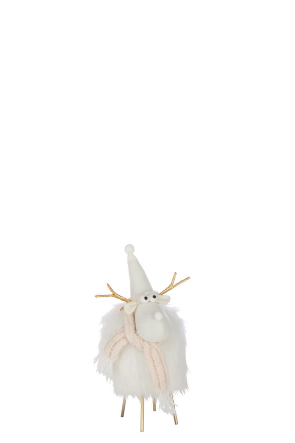 Jõulukaunistus PÕHJAPÕDER müts ja sall väike, valge/beež