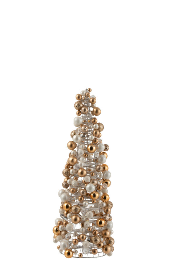 Jõulukaunistused CONE MINI väikesed, ookri/kuldne