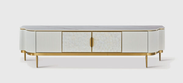 TV-alus STILIG, kuldne/valge