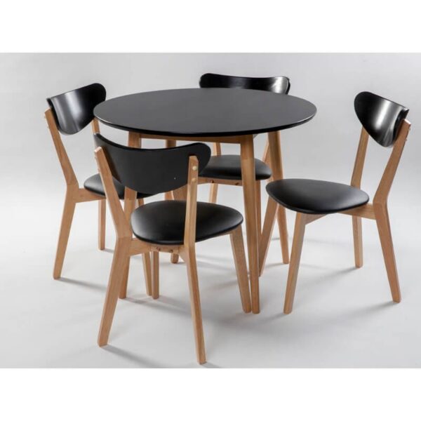 Söögilaud Veneto D90 cm, must