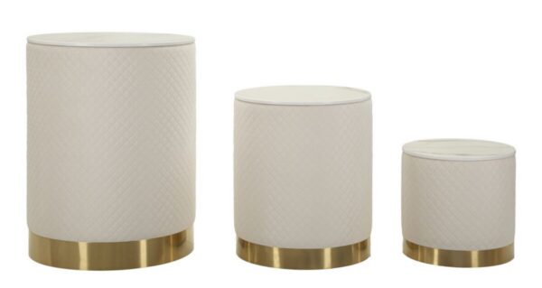 Tumba STORAGE 3tk komplekt, kreemjas/kuldne