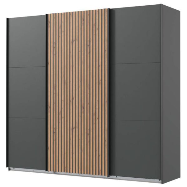 Riidekapp ANDORRA lükandustega, grafiit/artisan