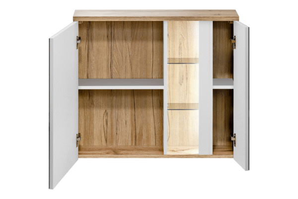 Peegelkapp BAHAMA WHITE 80cm 2-ukseline, valge