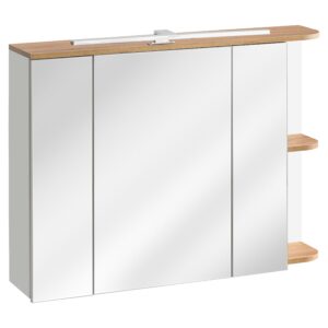 Peegelkapp PLATINUM 90 cm 3 ust, valge