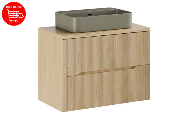 Komplekt TRUST 80 cm valamuga, Cremona tamm-roheline