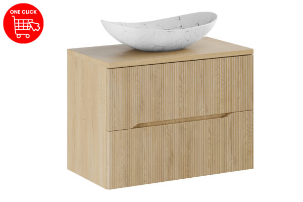 Komplekt CREMONA 80 cm + LENA valamu, mattvalge