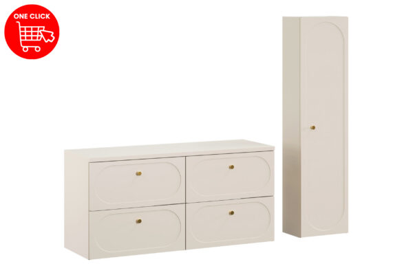 Komplekt DONNA SAND 120 cm kõrge kapiga, liivabeež