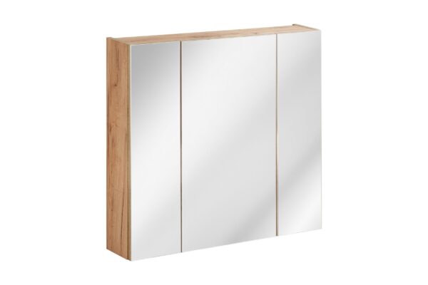 Peegelkapp CAPRI 80cm 3 ust, kuldne käsitöötamm