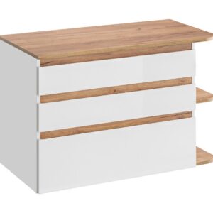 Valamukapp PLATINUM 90 cm 3 sahtliga, valge