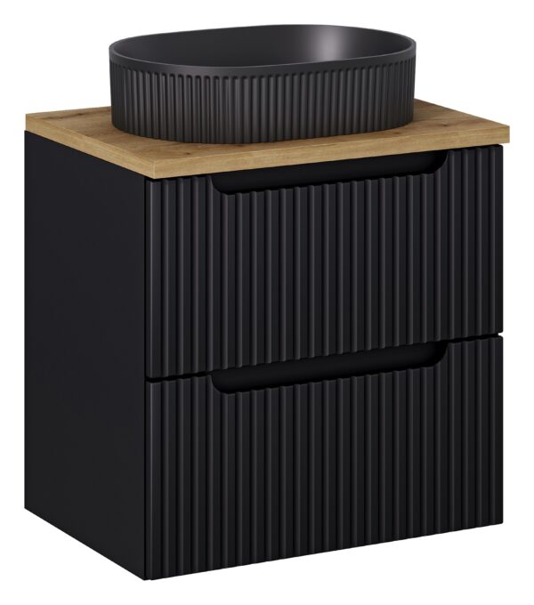 Komplekt BEYOND 60 cm kraanikausiga, Wotan tamm/matt must