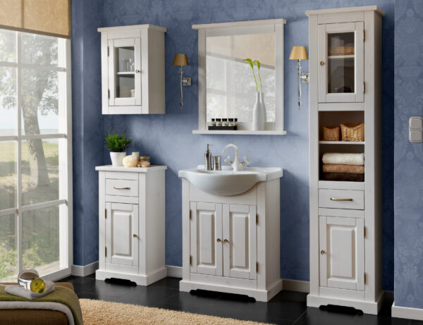 Valamu CERAMIC 65 cm 1-kohaline, läikiv valge