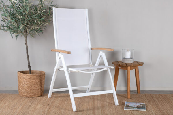 Aiatool PANAMA 5-asendiline, valge/tiikpuu