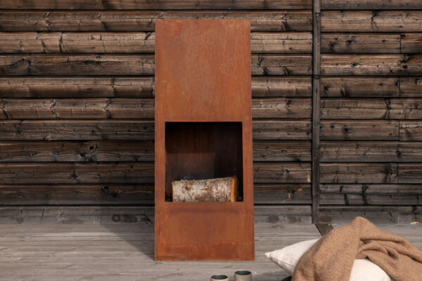 Välikamin BASTIAN, roostes oranž