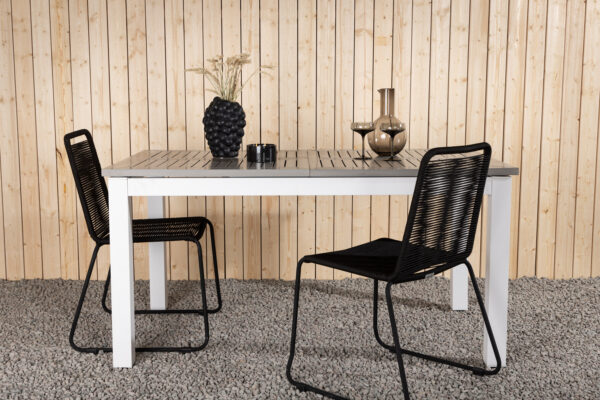 Aialaud ALBANY pikendatav 152/210x90cm, valge/hall