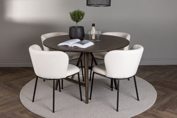 Söögikomplekt KASEIDON & EDINA 4 tooliga