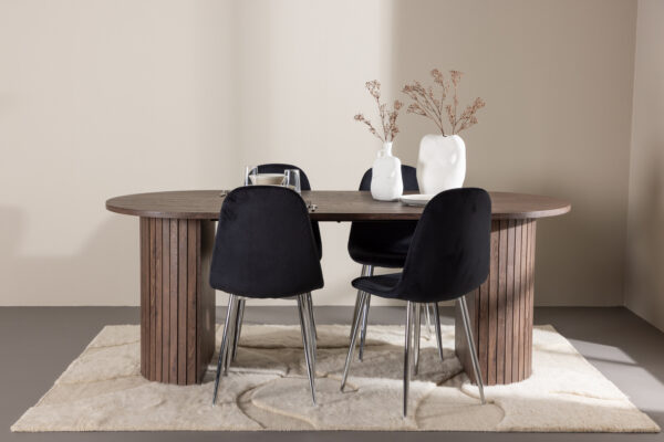 Söögilaua komplekt HÄRÖN 200x90 cm, mokka